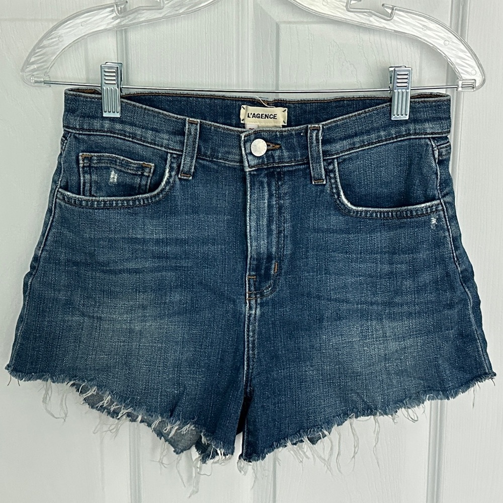 L'AGENCE Ryland Cutoff Denim Shorts, size 26